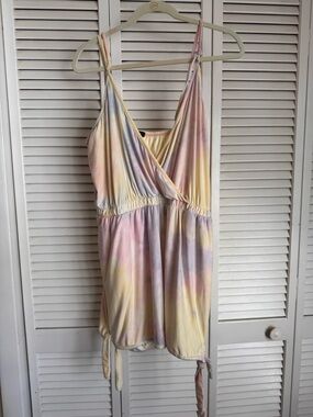 Women's Pastel Tie-Dye Romper Jumpsuit